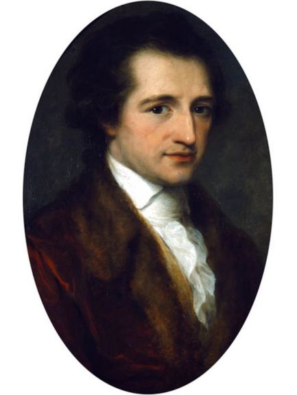 gemaltes Porträt von Goethe