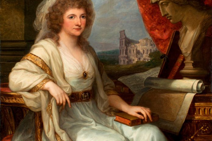 Angelika Kauffmann (1741–1807), Herzogin Anna Amalia von Sachsen-Weimar und Eisenach in Rom, 1789, Klassik Stiftung Weimar, Dauerleihgabe S.K.H. Prinz Michael von Sachsen-Weimar-Eisenach