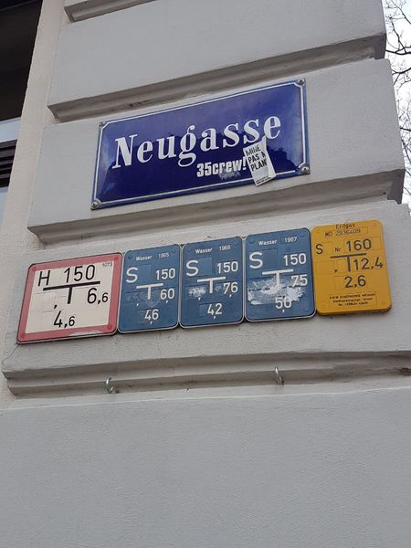 Ein Straßenschild mit der Aufschrift Neugasse